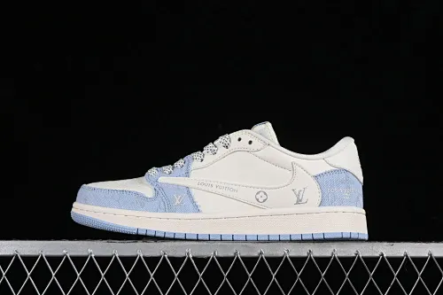 All categories Air Jordan Jordan series basketball shoes Air Jordan 1 Low High-end customized low-top sneakers Travis Scott x Fragment Design x Jordan Air Jordan 1 Low OG SP AJ1 Joe 1 LV Peacock Blue Low-top cultural casual sneakers LJ5188-003